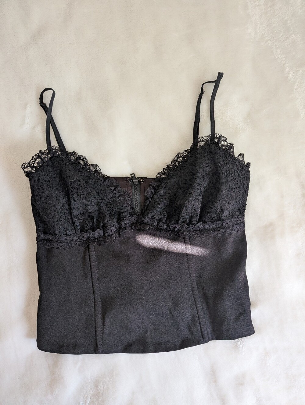 Princess Polly Black Lacey Tank